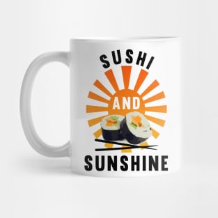 Sushi and Sunshine Sunset Beach - Summer Food Mug